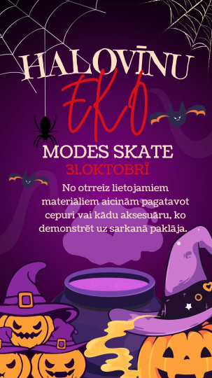 Halovīnu eko modes skate. 