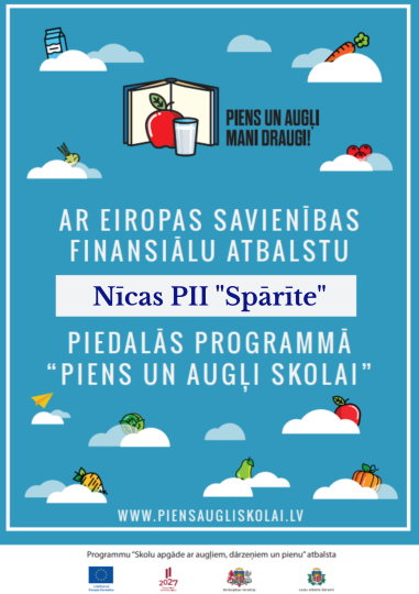 Atbalsts augļu, dārzeņu un piena piegādei izglītības iestādēm 