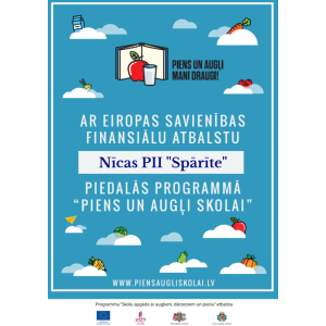 Atbalsts augļu, dārzeņu un piena piegādei izglītības iestādēm 